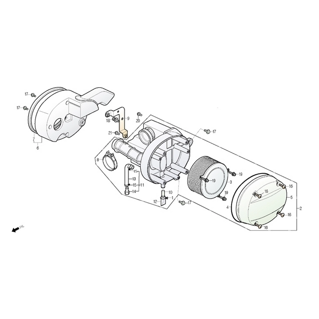 DAELIM VL250 DAYSTAR HAVA FILITRE KAPAK SAG #DL250-DS F1805